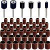 NITYAECOMMERCE 51pc Drum Sanding Kit - Fits for Dremel - Includes Rubber Drum Mandrels - 1/2, 3/8 & 1/4 inch,as shown Rotary Bit Set  (45 Bits)